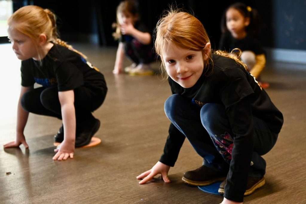 Children in a dance class at Theatretrain Maldon