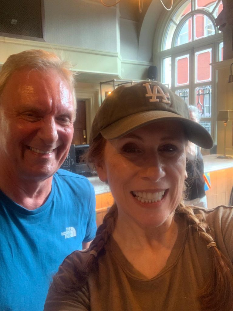 Catherine tate with Theatretrain Artistic Director Kevin Dowsett