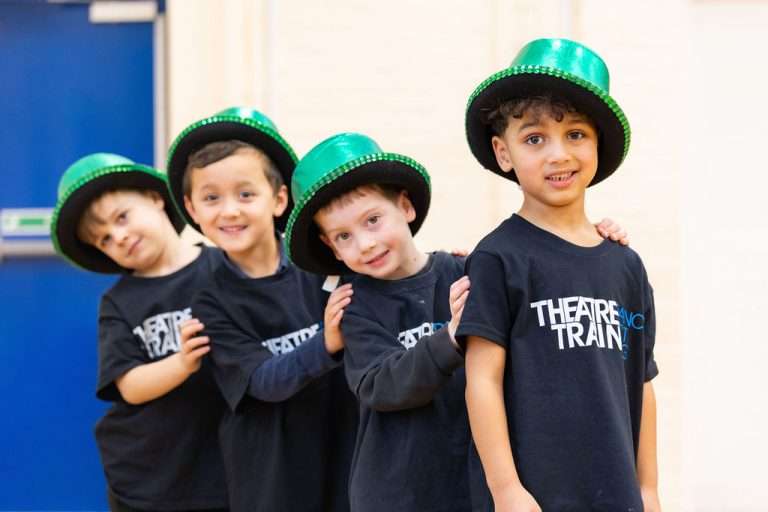 Minis Hellesdon 1 Children learning resilience through drama class at Theatretrain Maldon in Essex, UK.