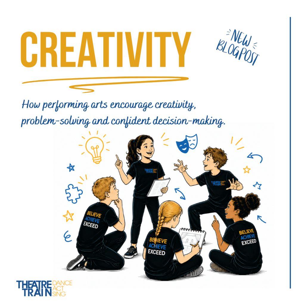 Maldon Blog and Events 12 Children developing creative thinking in a drama lesson at Theatretrain Maldon in Essex.