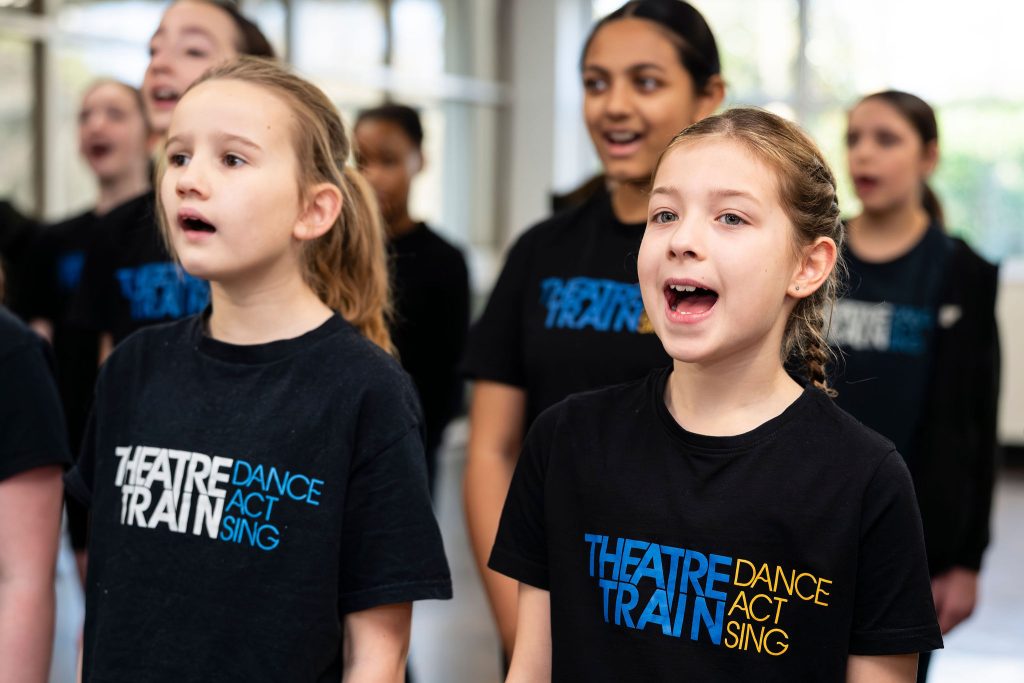 Theatretrain Maldon Pricing 2 Children taking part in a singing and performing arts class at Theatretrain Maldon